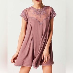 Kimchi Blue Lace Mini Flowy Dress